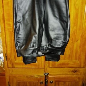 Black Faux Leather Pants